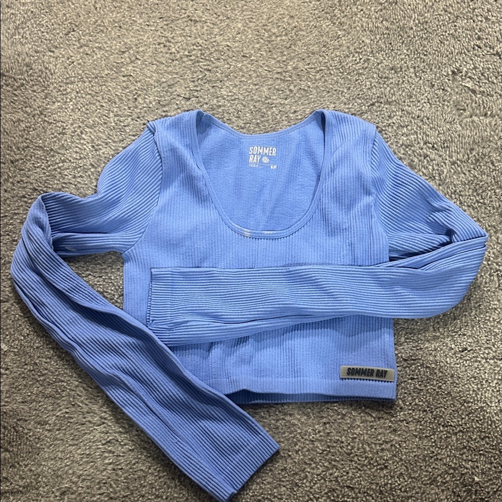 Sommer Ray Women's Blue Long Sleeve Top